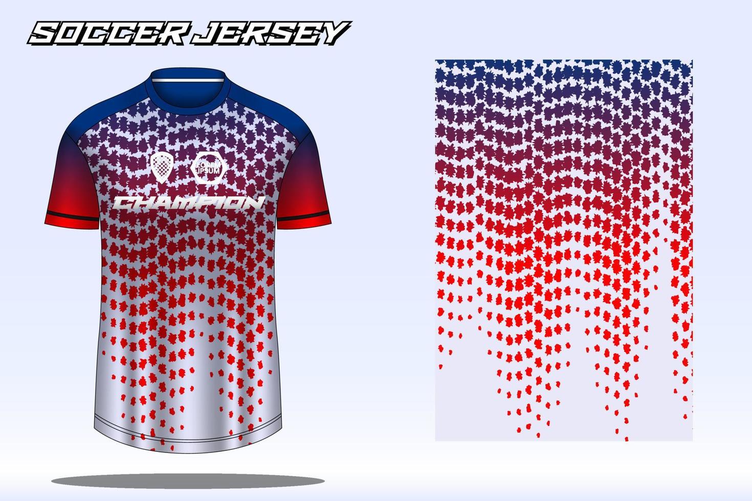 maqueta de diseño de camiseta deportiva de camiseta de fútbol para el club de fútbol 22 vector