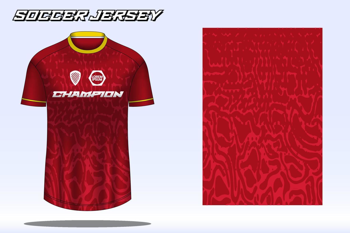 Soccer jersey sport t-shirt design mockup for football club 14 vector