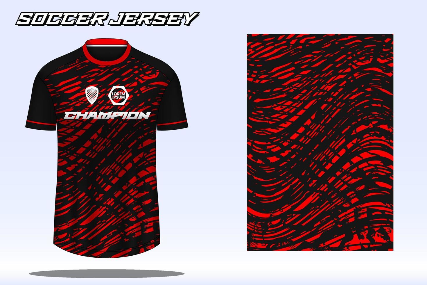 Soccer jersey sport t-shirt design mockup for football club 09 vector