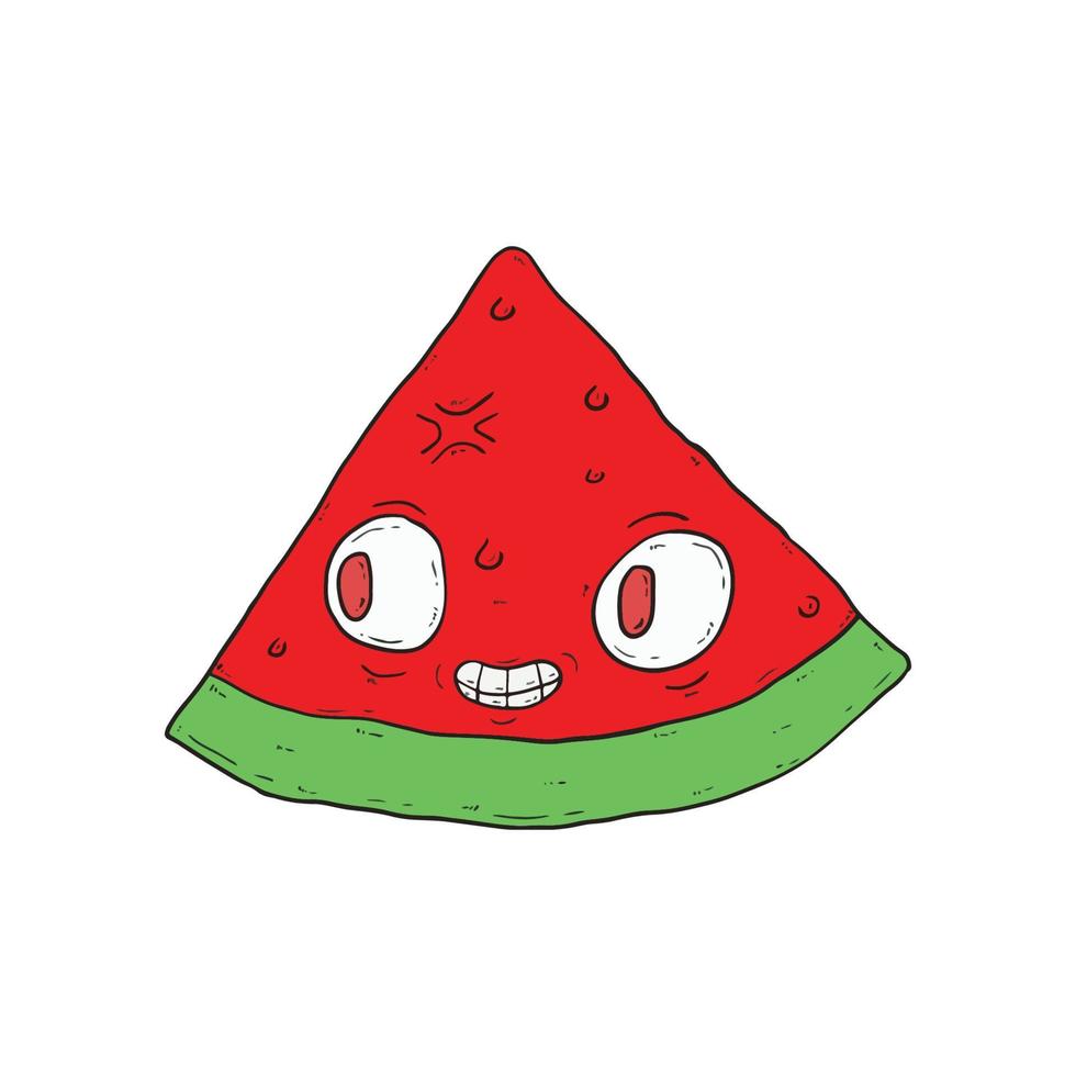 Cute watermelon, suitable for sticker design and t-shirt design vector