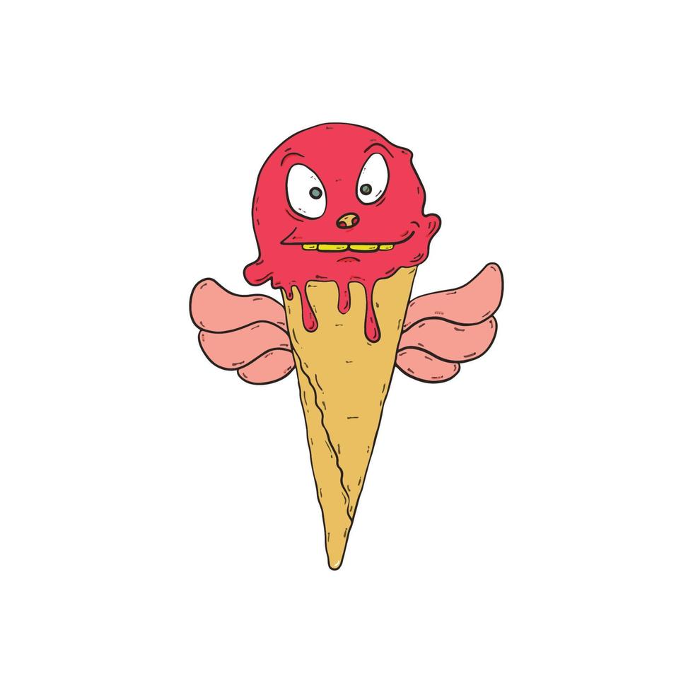 Monster ice cream vector