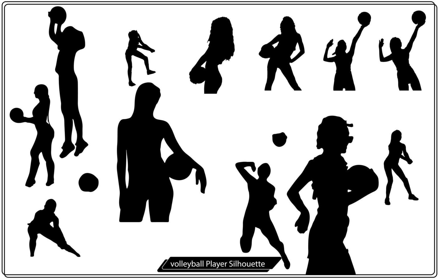 Volleyball woman player vector