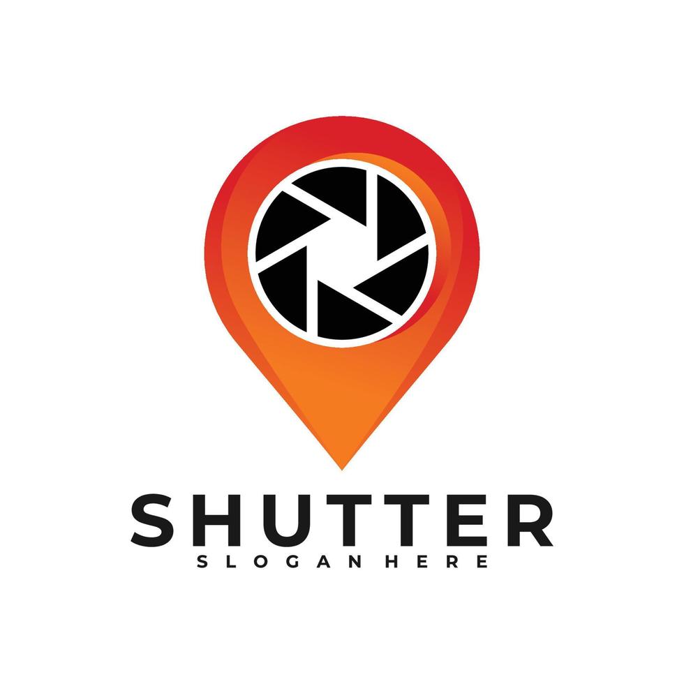 shutter point logo vector design template