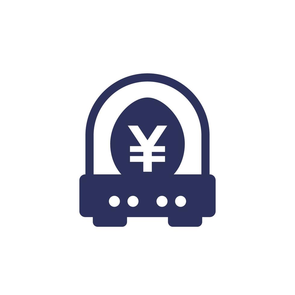 business incubator icon with an egg and yuan vector