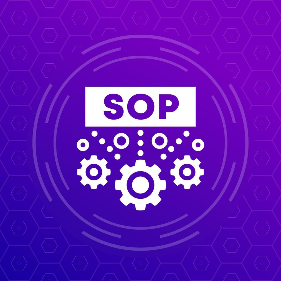 SOP icon, Standard Operating Procedure vector