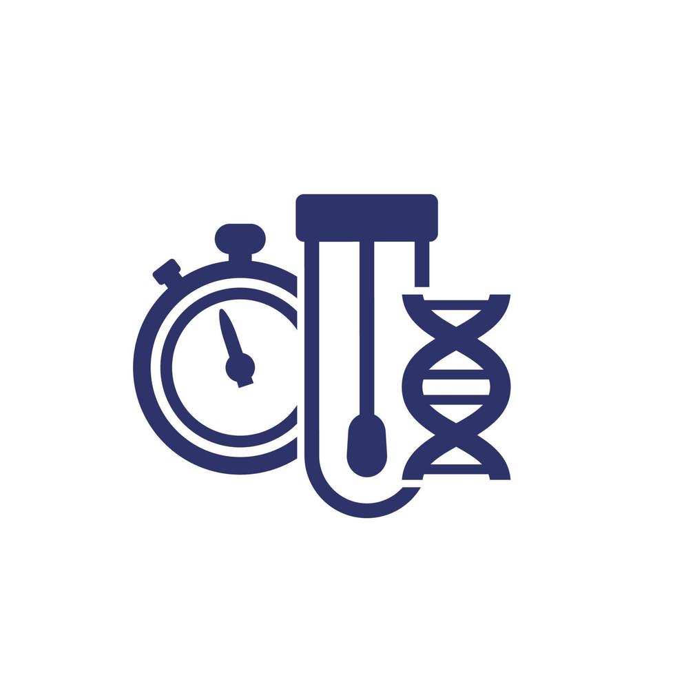 fast dna test icon on white vector