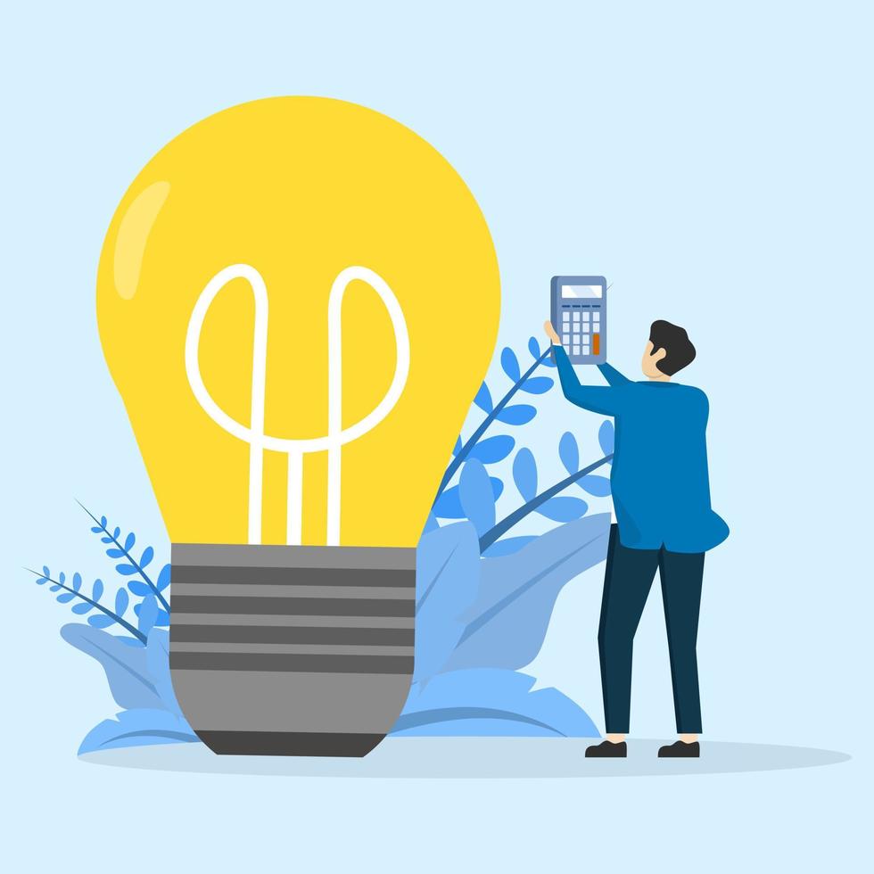 Power saving concept. sustainability illustration concept. reduce