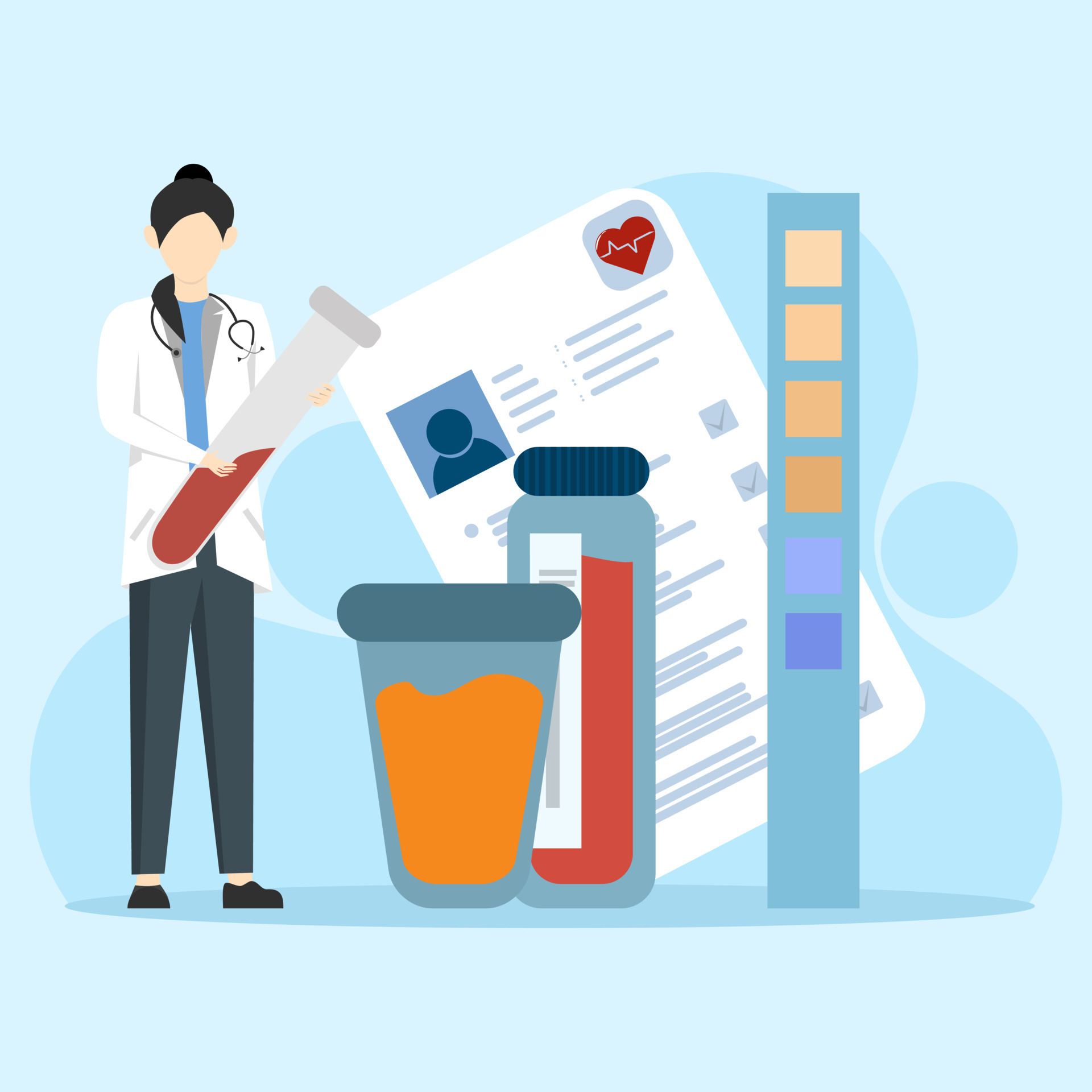 medical test illustration concept. Health care and medicine concept