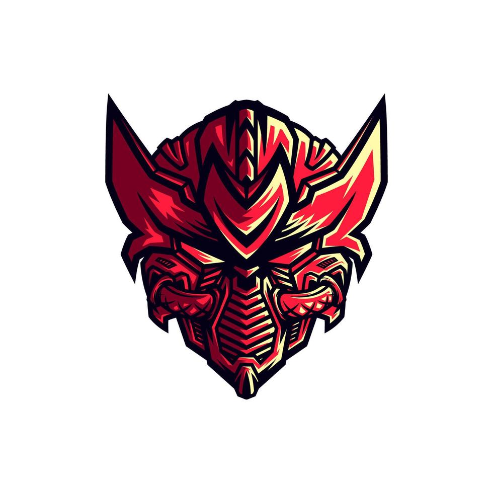 Robot Head Mascot Logo Gaming Esports vector