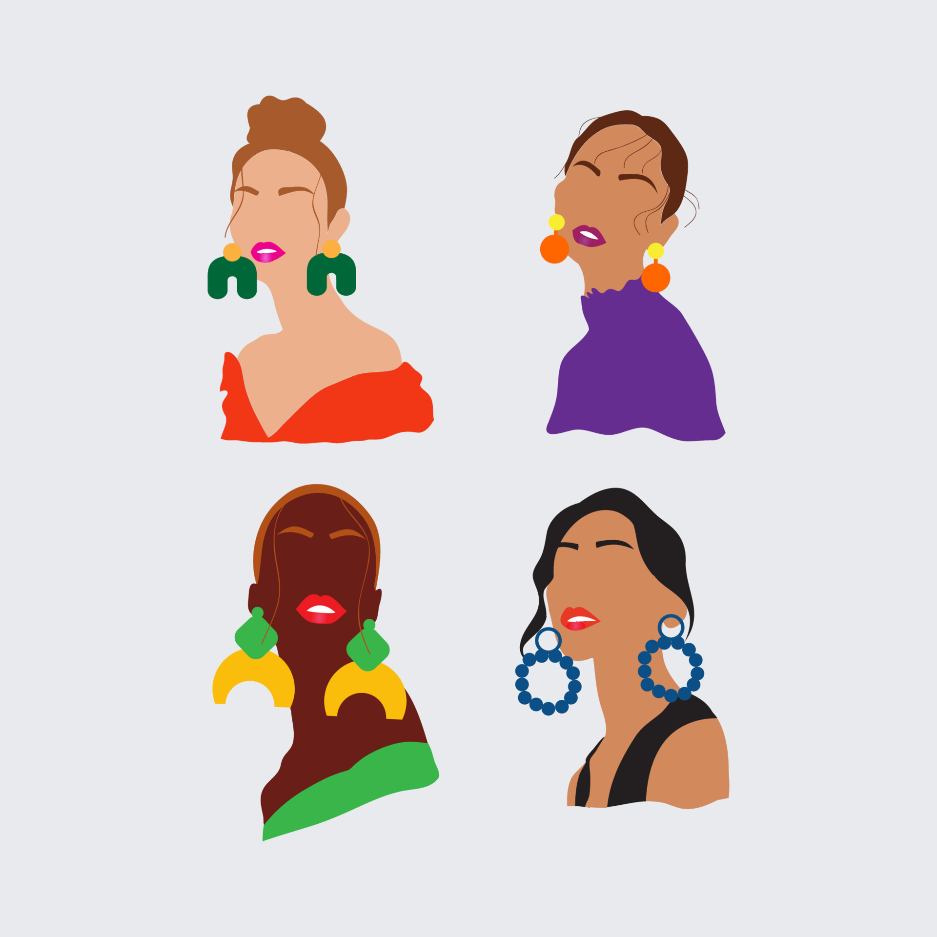 Illustration of a woman wearing jewelry 16177789 Vector Art at Vecteezy