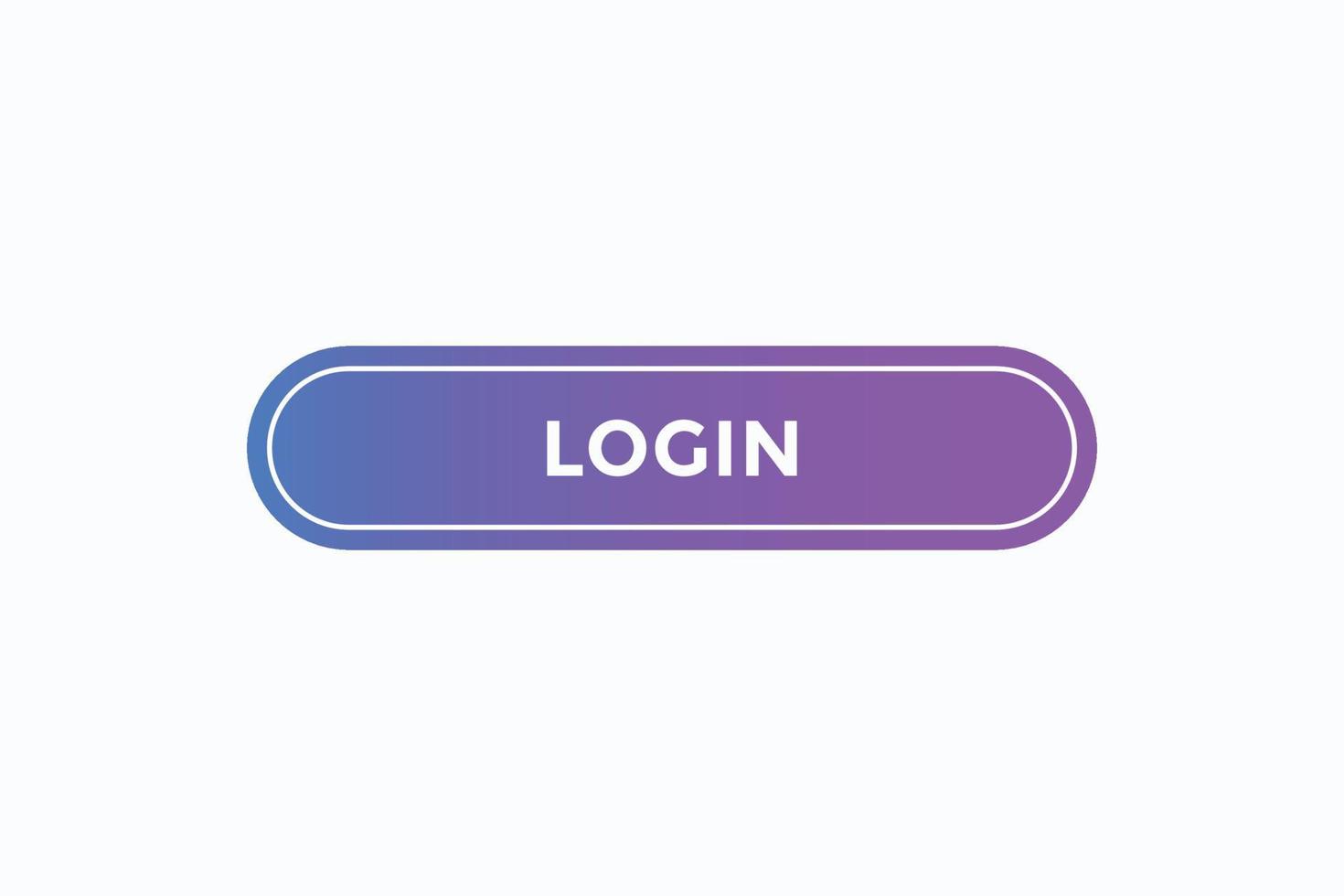 login  button vectors. sign label speech login vector