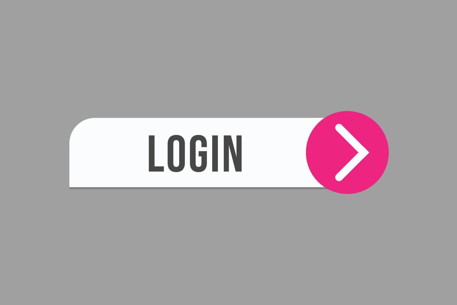 login  button vectors. sign label speech login vector