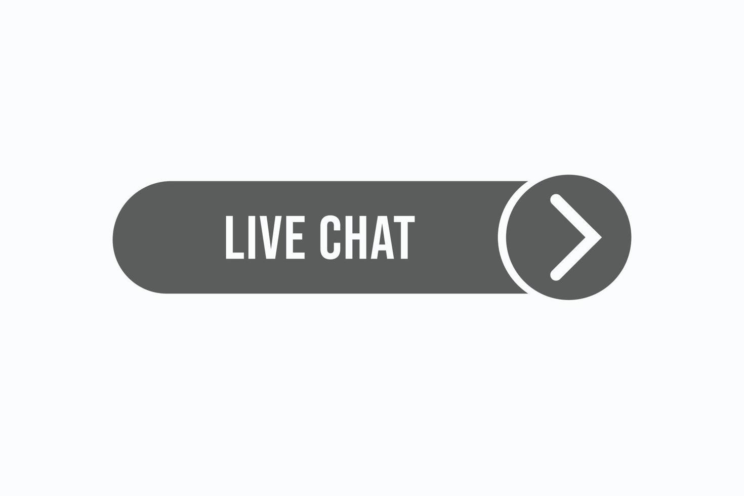 vectores de botón de chat en vivo. etiqueta de signo burbuja de diálogo chat en vivo