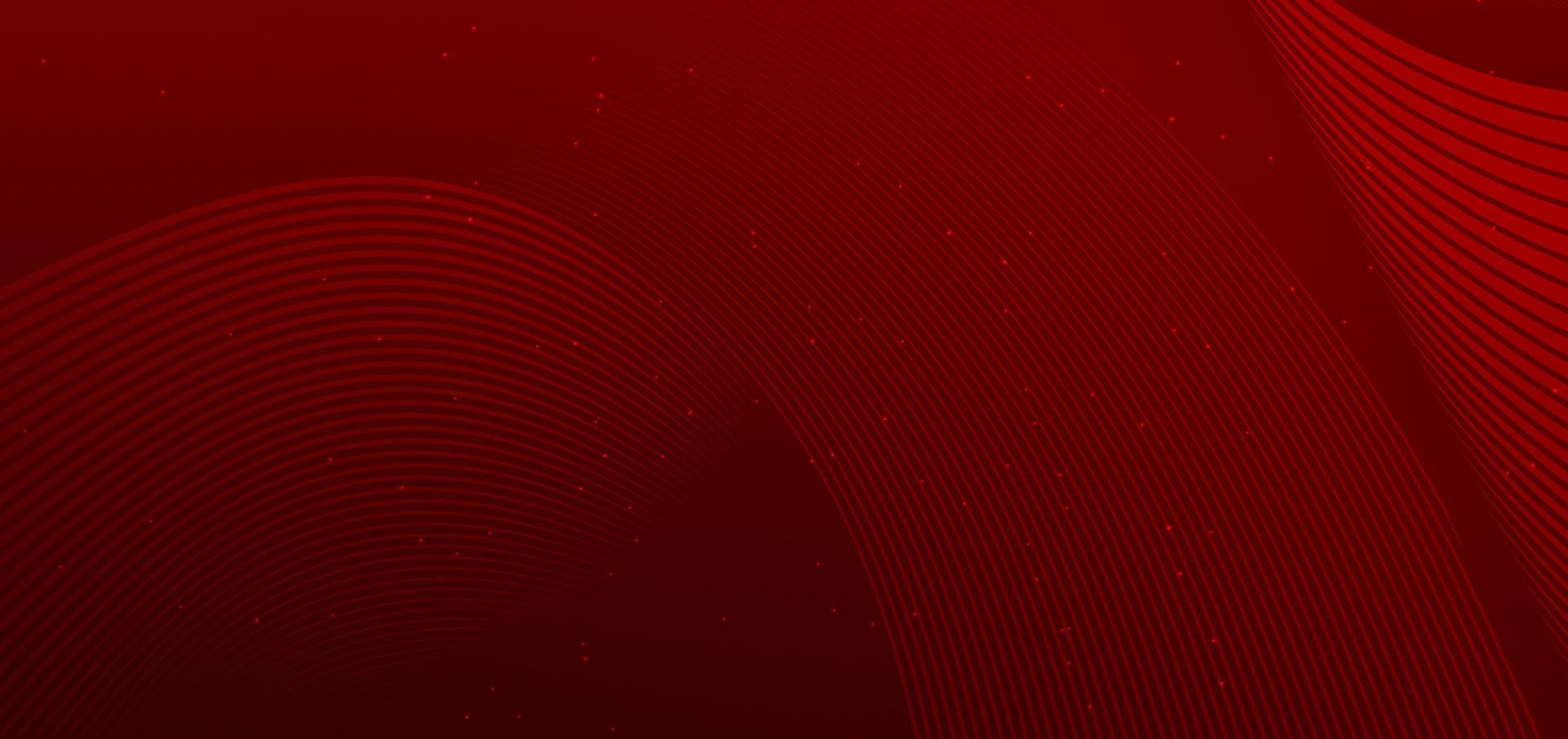 Abstract background horizontal wave lines design and pattern on red background and texture. vector