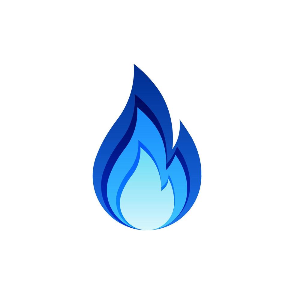 concepto de diseño de logotipo de icono de gas azul aislado sobre fondo blanco. ilustración vectorial vector