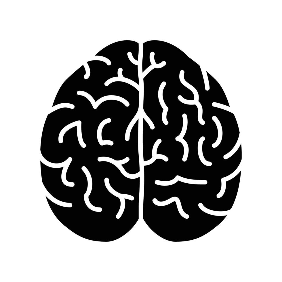 Human brain icon to represent the organ of the body for thinking or intelligence vector