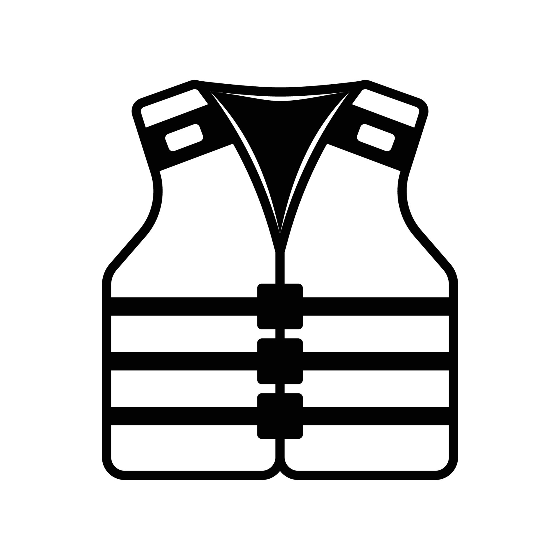 Life jacket icon for marine transportation safety standards such as