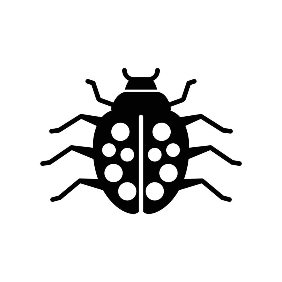 Ladybug icon for small insect or wild life vector