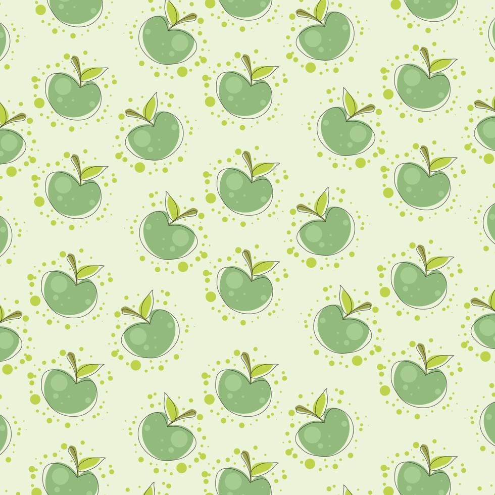 green apples pattern, suitable for gift wrap, interior decoration, wall art vector