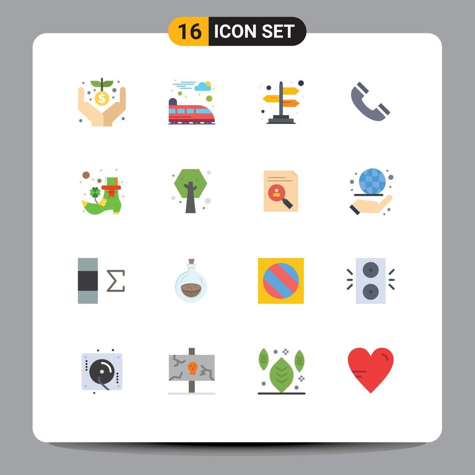 16 Creative Icons Modern Signs and Symbols of earth day irish direction boot phone Editable Pack of Creative Vector Design Elements