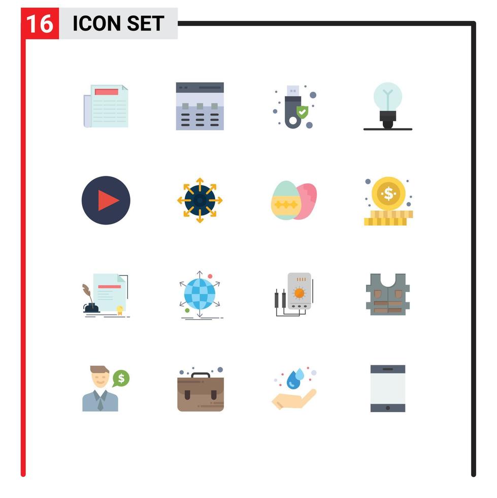 paquete de iconos de vectores de stock de 16 signos y símbolos de línea para el logro de la idea de seguridad de corona de juego paquete editable de elementos creativos de diseño de vectores