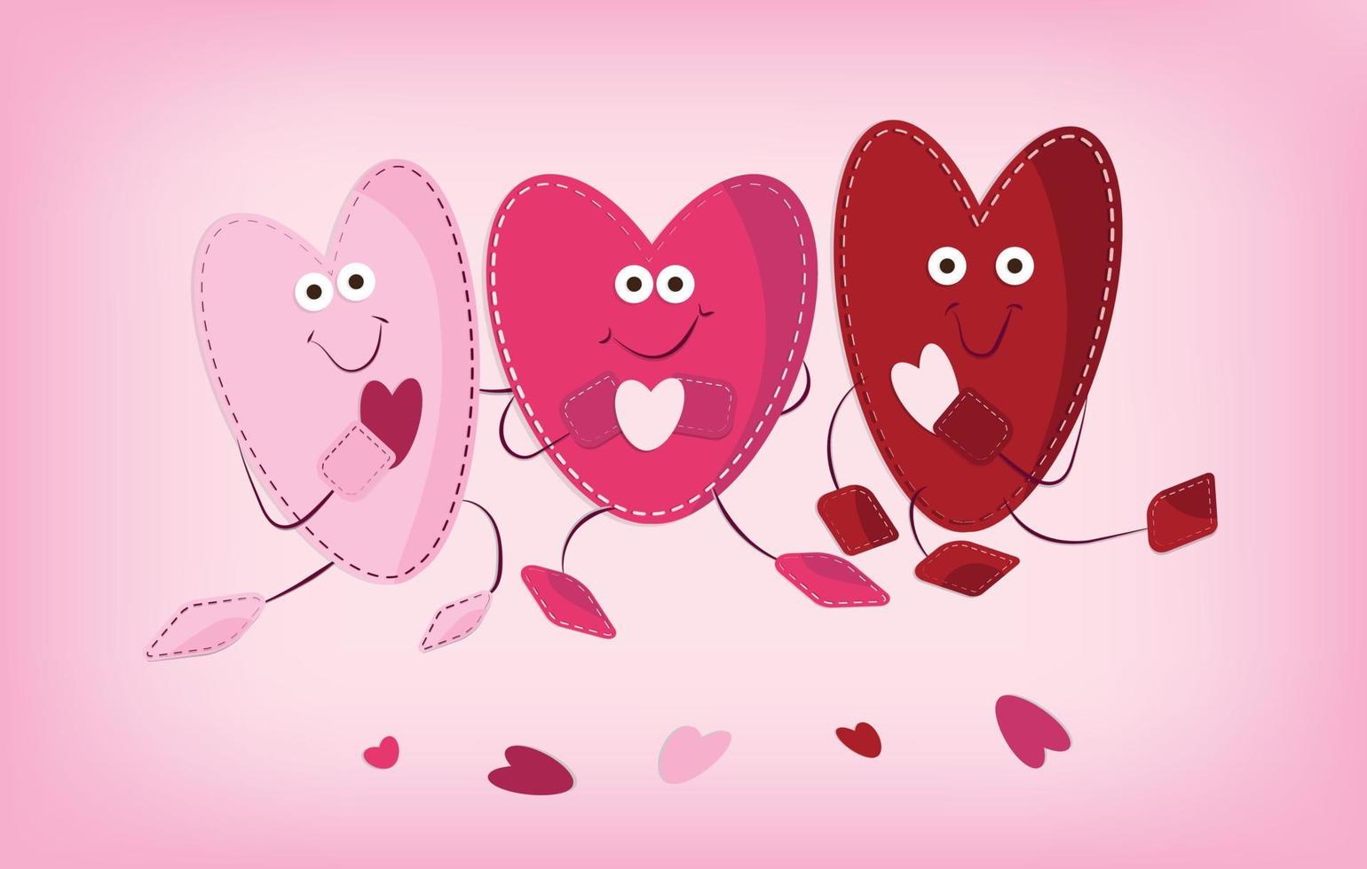 Valentines day hearts vector