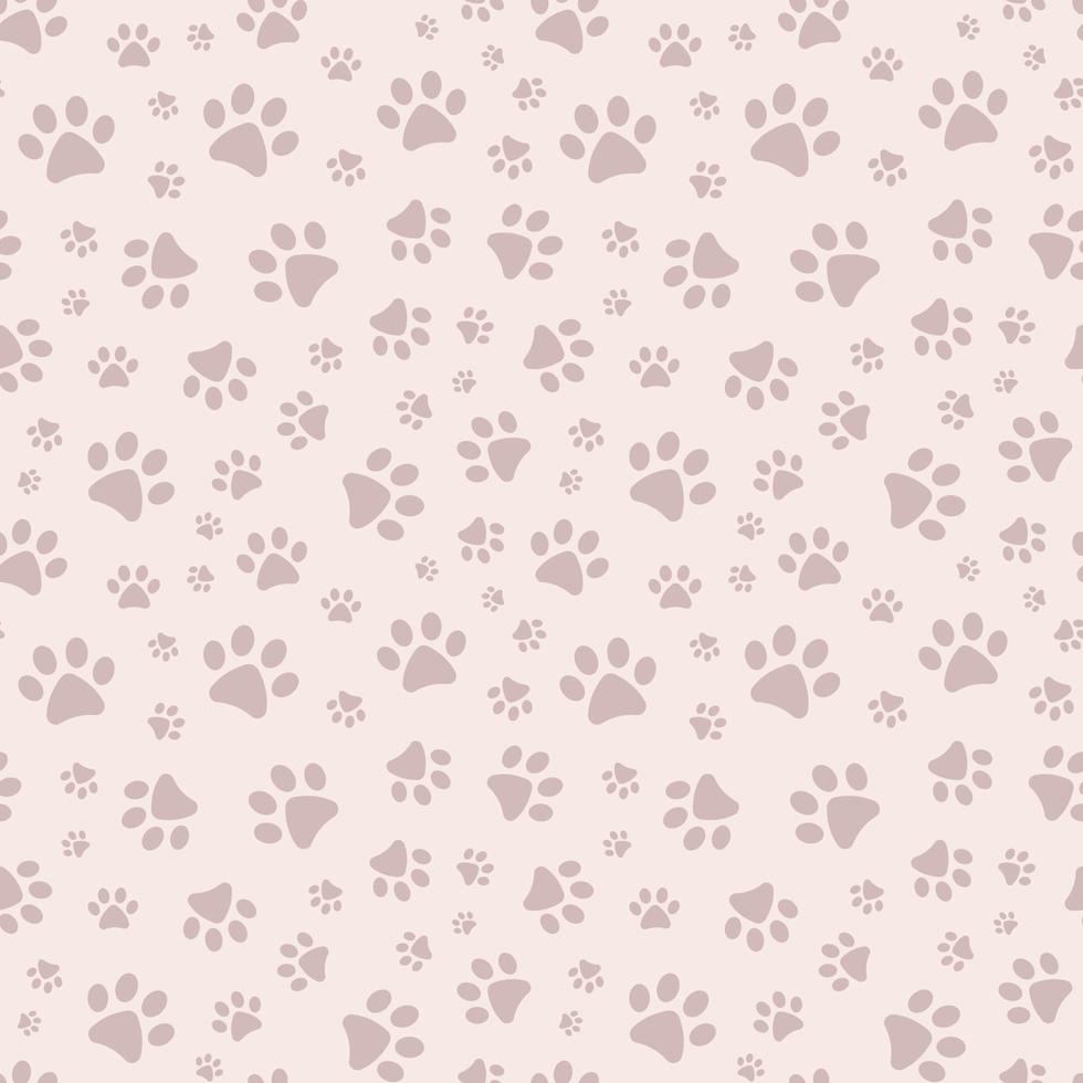 Seamless vector repeat pattern for pet, with paws