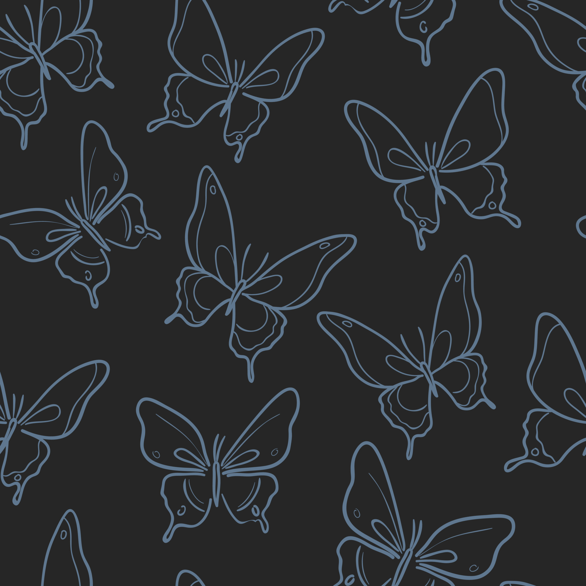 Dark blue butterfly vector pattern background. 16180147 Vector Art at  Vecteezy