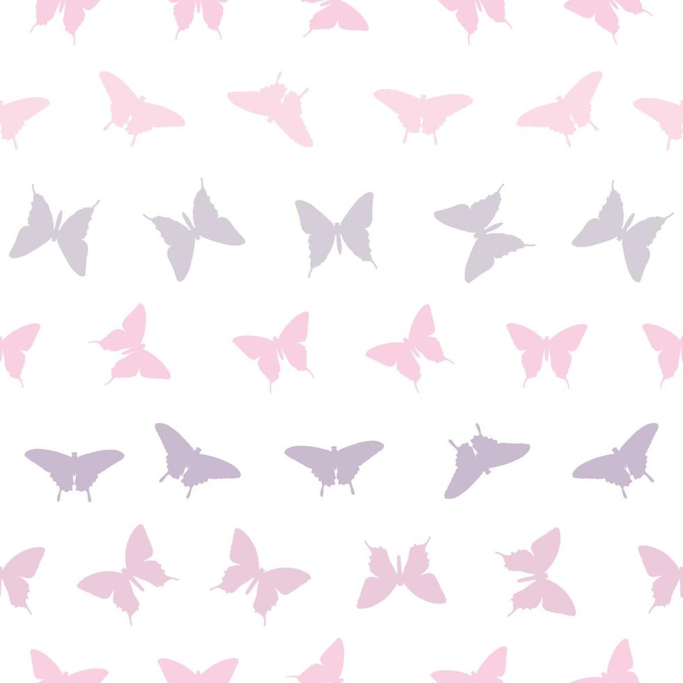 Pastel butterfly seamless repeat pattern design. vector