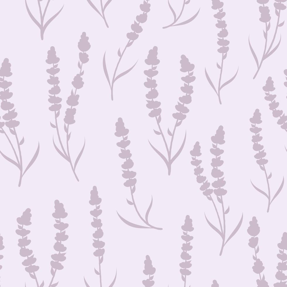 fondo de vector de patrón de repetición sin costuras de lavanda, floral.