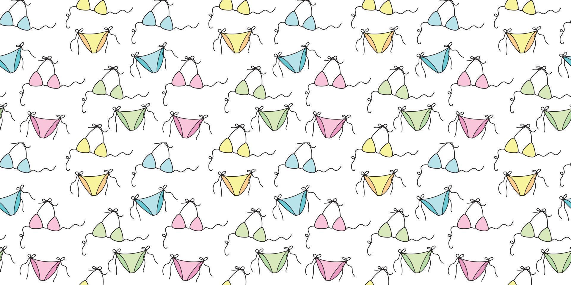 Swimsuit colorful repeat pattern background for the summer vector