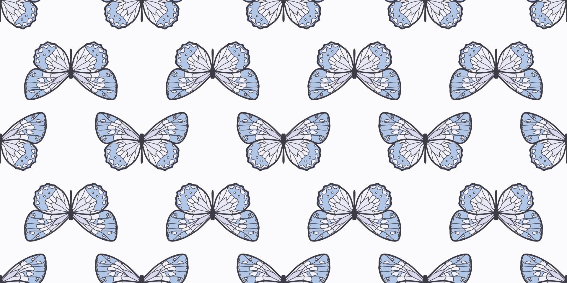 Butterfly seamless repeat pattern background vector