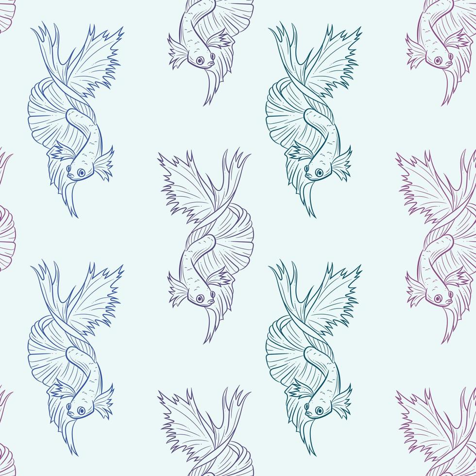 fish pattern 8 vector