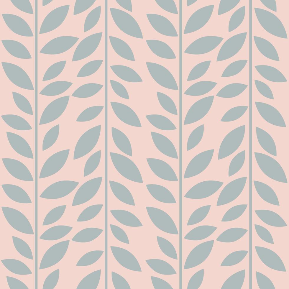 Leaf vector pattern, seamless botanical print, garland background