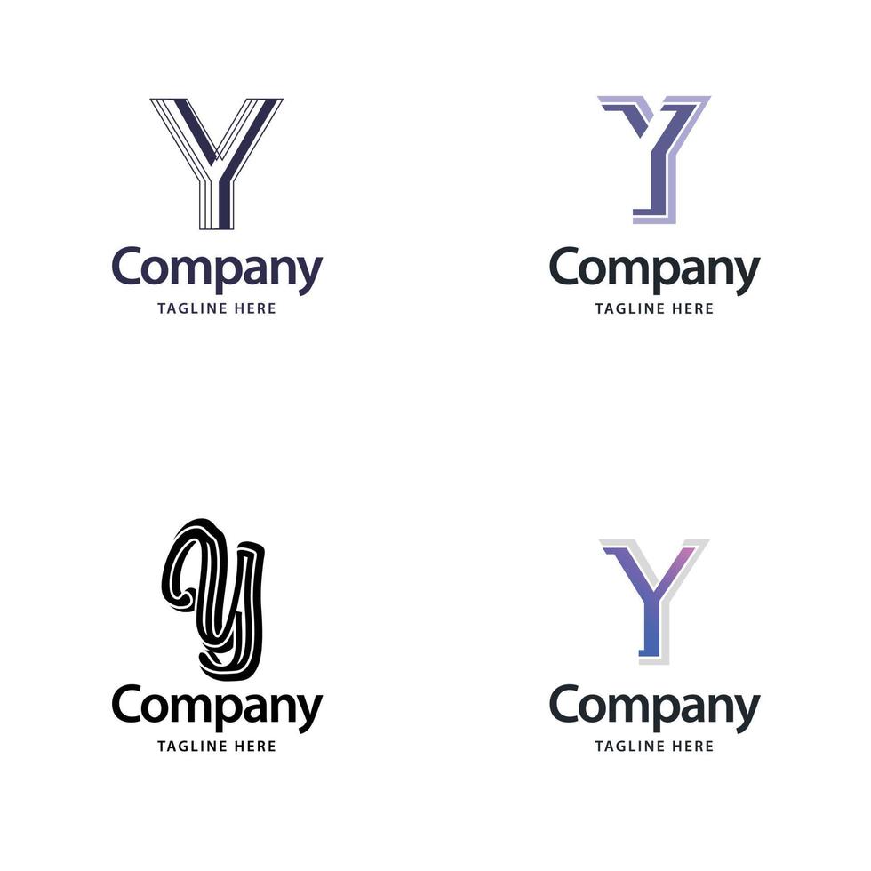 Letter Y Big Logo Pack Design Creative Modern logos design for your business vector