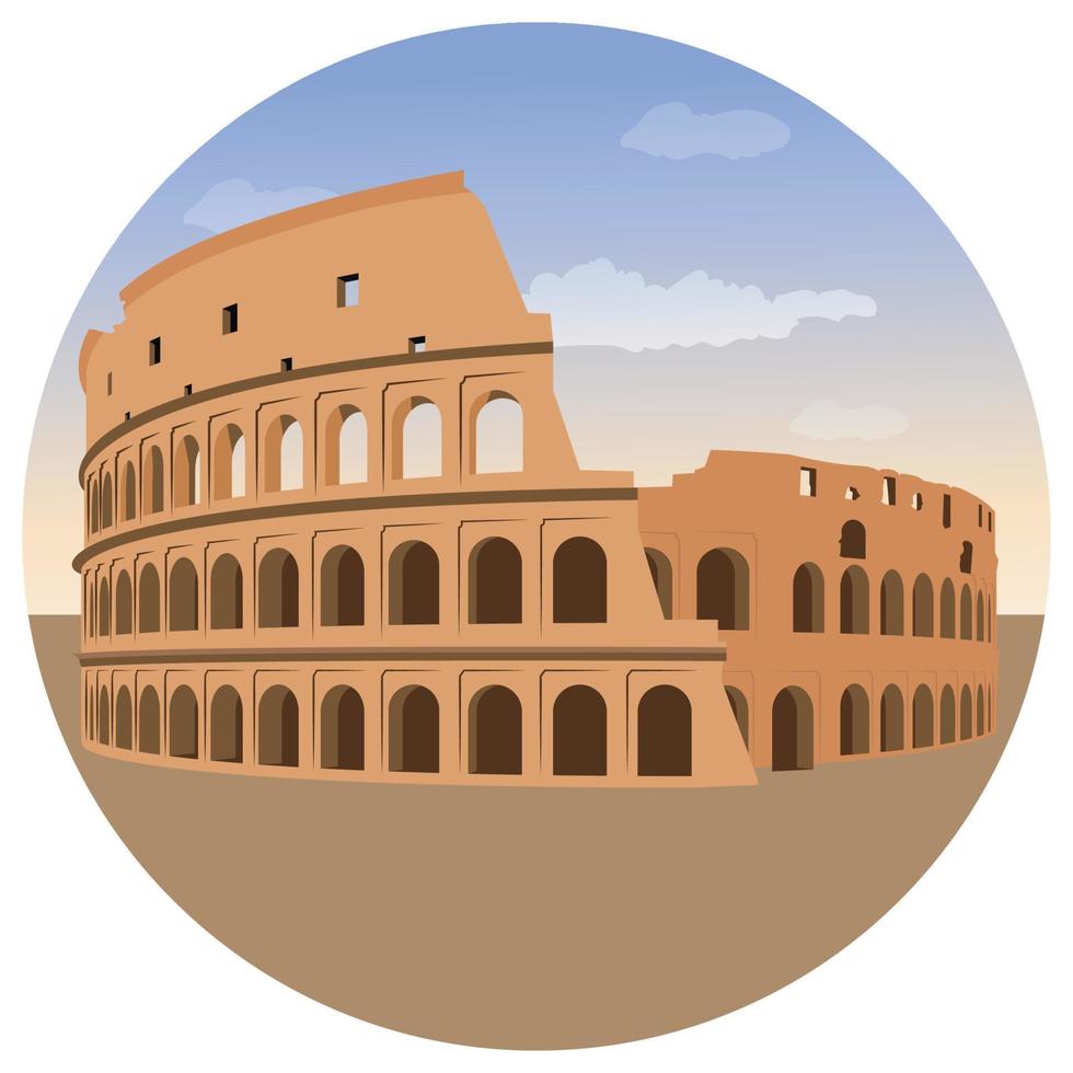 World famous building - Colosseum vector