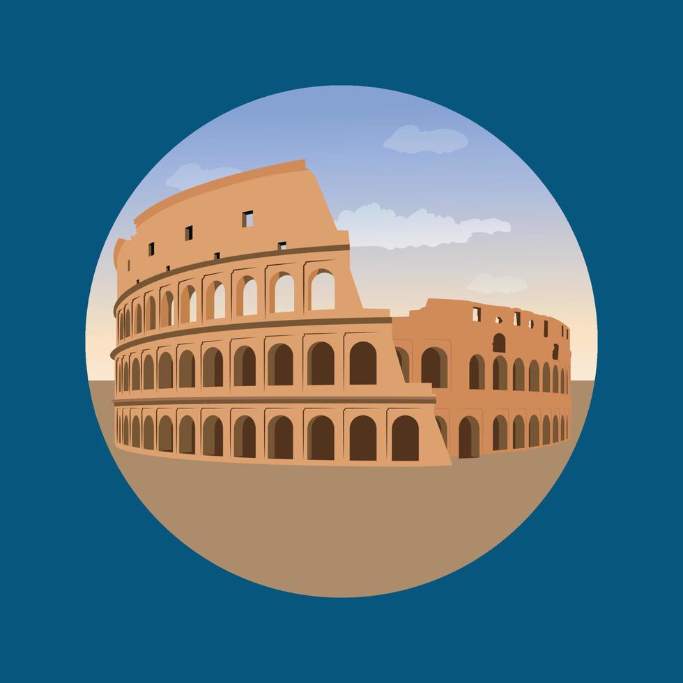 World famous building - Colosseum vector
