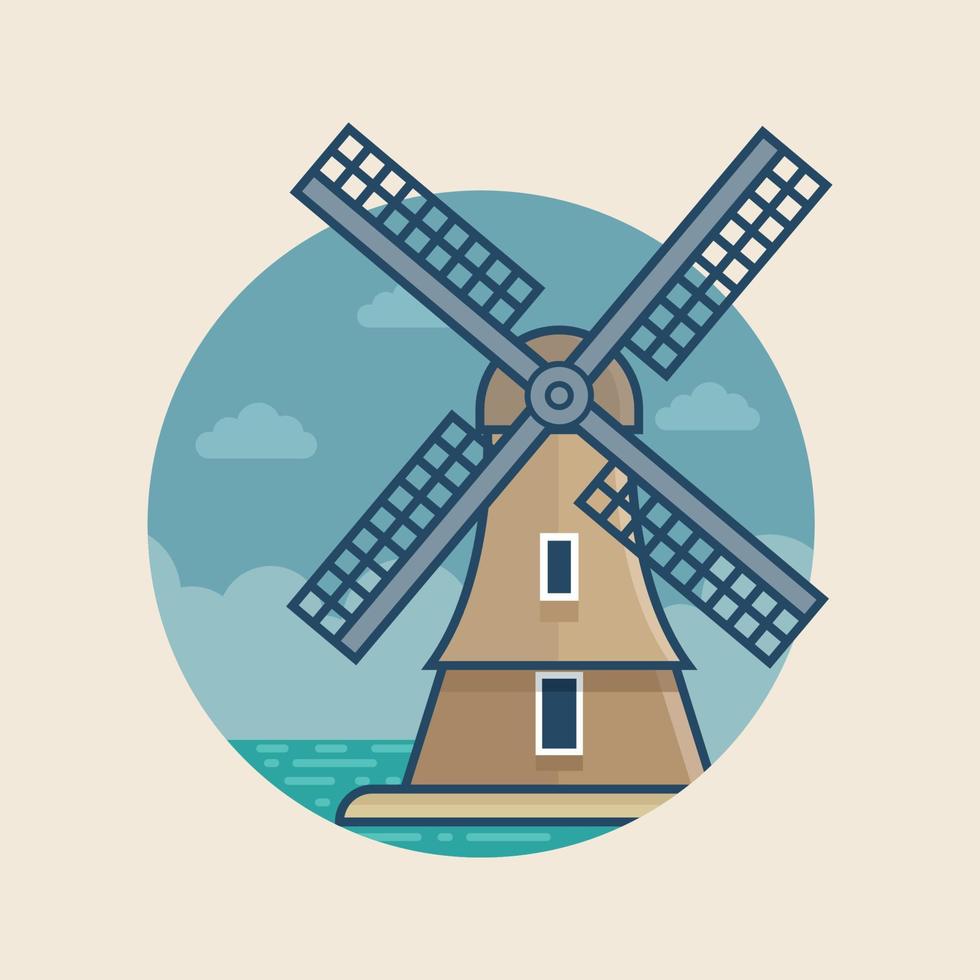 World famous building - Amsterdam vector
