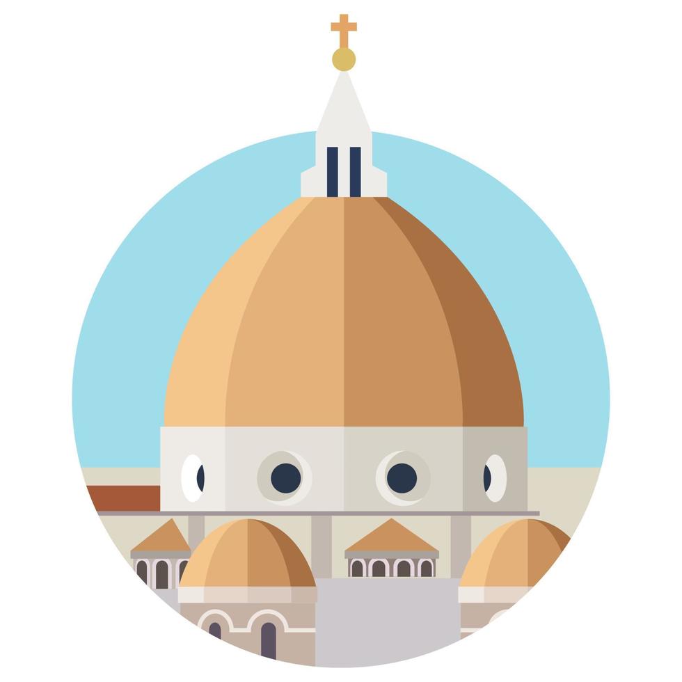 World famous building - Basilica Di Santa Maria Del Fiore vector