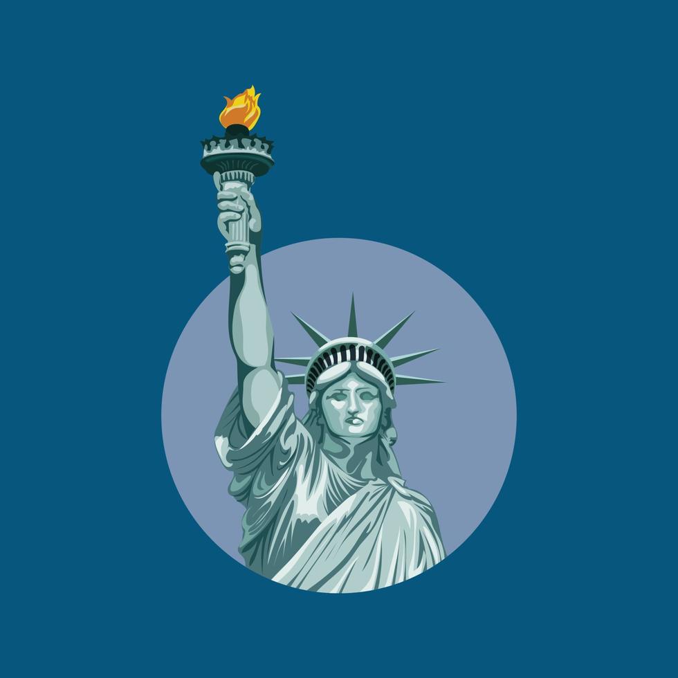 World famous building - Statue of Liberty USA vector