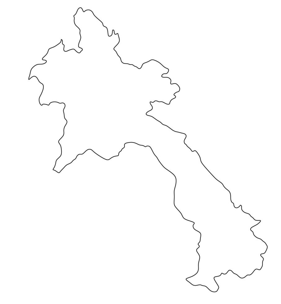 Map of Laos vector