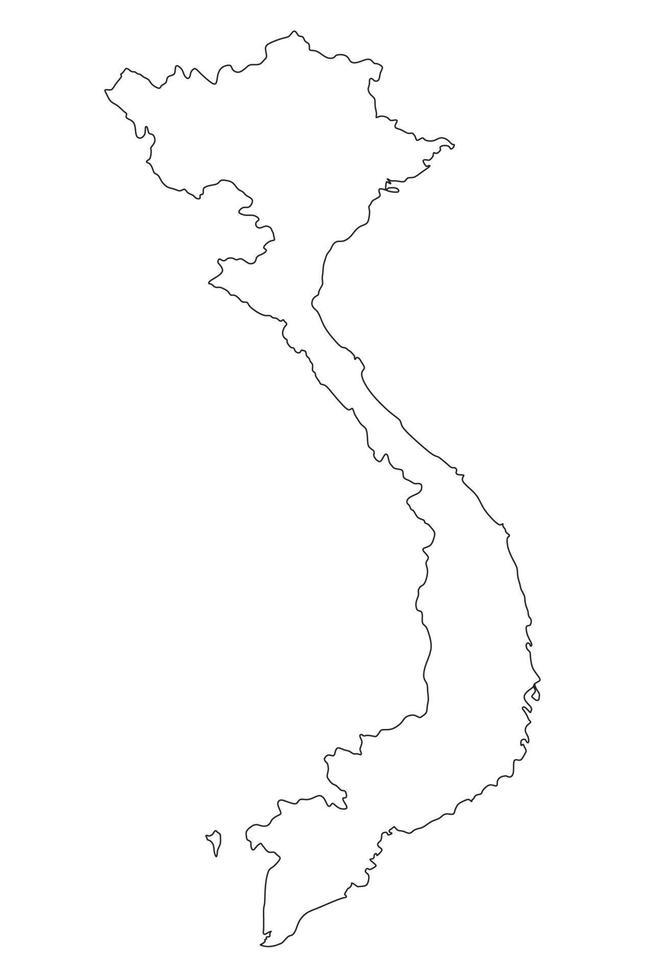 mapa de vietnam vector