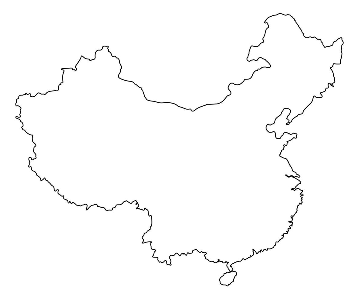 mapa de china vector