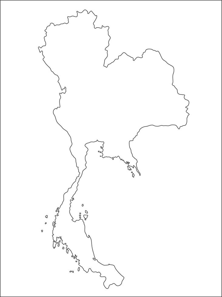 mapa de tailandia vector