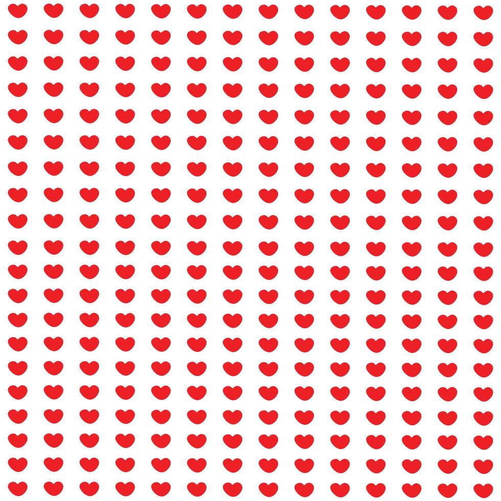 Red heart pattern background, seamless vector illustrator.