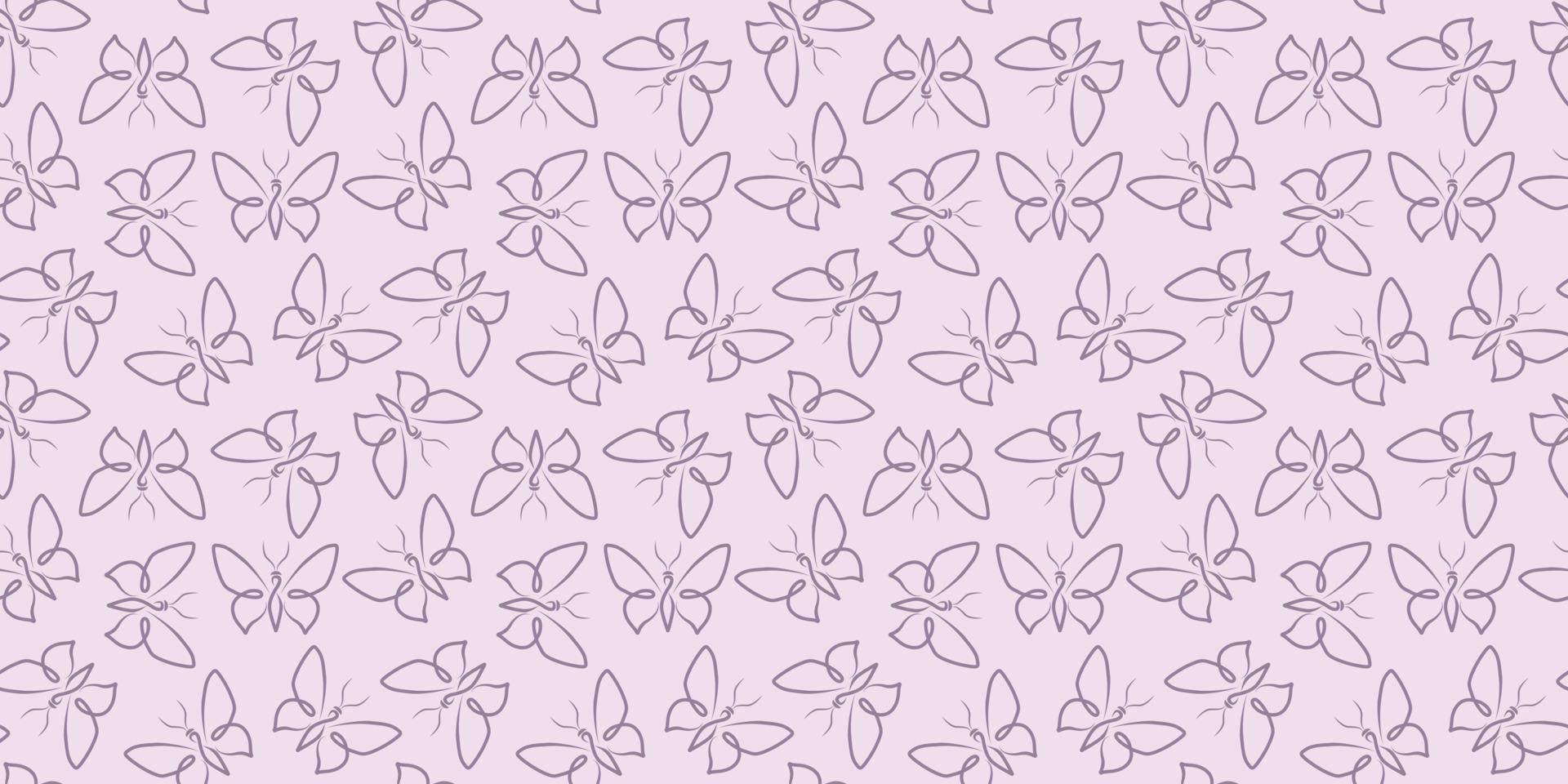 Pastel butterfly background, vector pattern, random