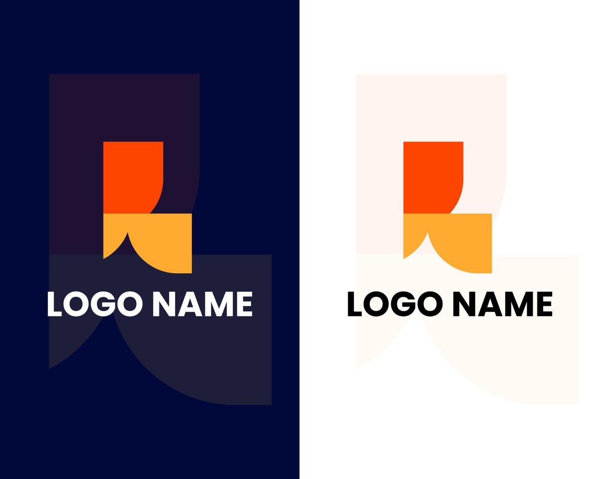 icono de diseño de logotipo de letra rr r creativo y minimalista vector