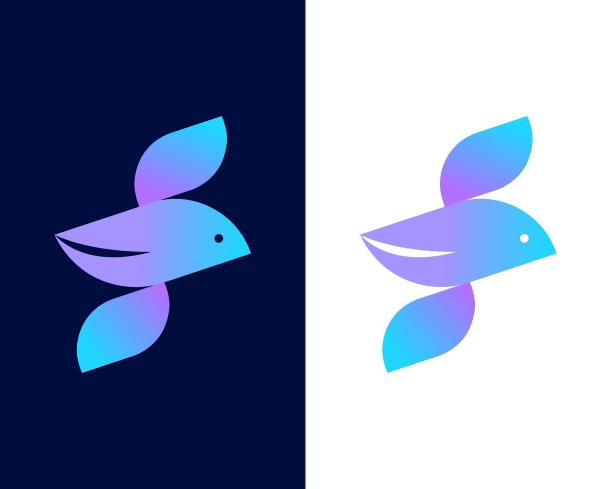 letter e with bird modern business logo design template vector
