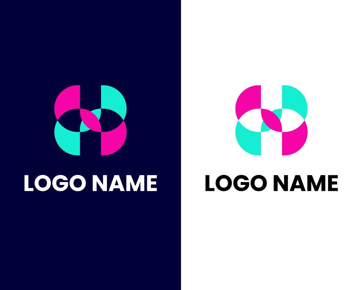 letter h modern business logo design template vector