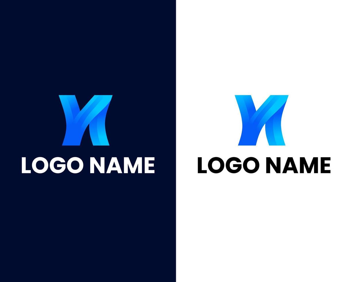 plantilla de diseño de logotipo de empresa moderna letra y y x vector